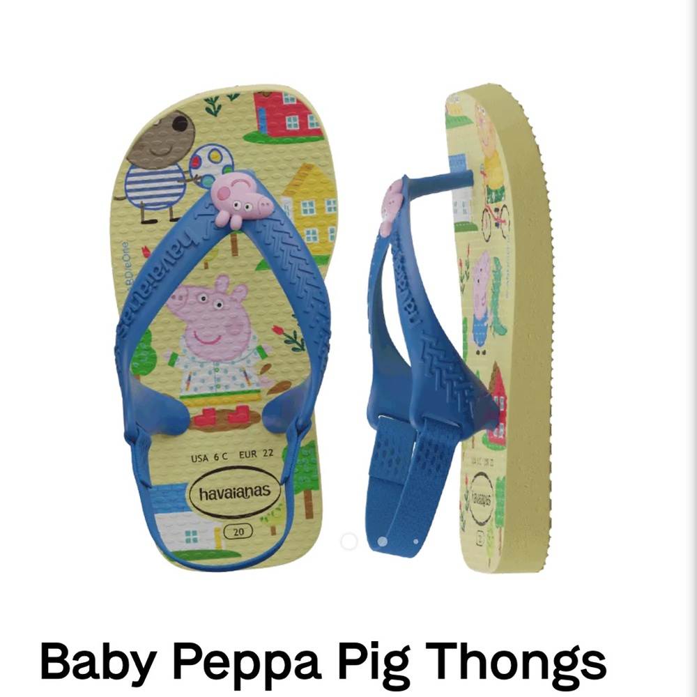 Baby Toddler Peppa pig Lemon flip flops | size 23-24 - Picture 3 of 3